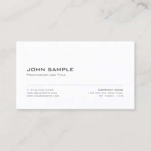 Minimalistische Elegante Moderne Design Witte Vlak Visitekaartje