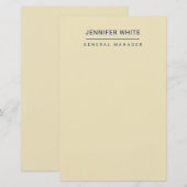 Minimalistische Elegante Moderne Eenvoudige Briefpapier (Voorkant / Achterkant)