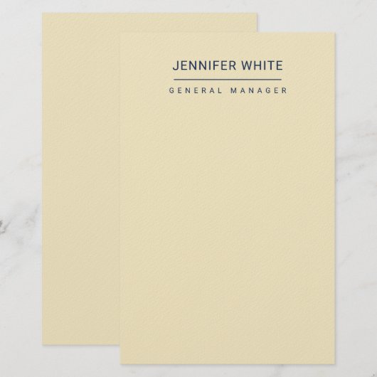 Minimalistische Elegante Moderne Eenvoudige Briefpapier (Voorkant / Achterkant)