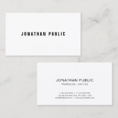 Minimalistische Elegante Moderne Eenvoudige Profes Visitekaartje (Voorkant / Achterkant)