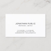 Minimalistische Elegante Moderne Eenvoudige Profes Visitekaartje (Achterkant)