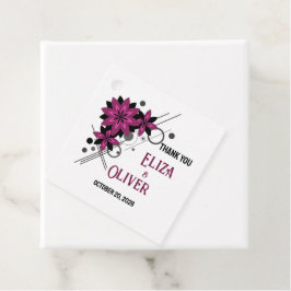 Minimalistische elegante moderne luxe bordeauxrood bedankjes labels