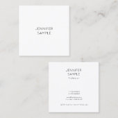 Minimalistische elegante moderne Sjabloon luxe Een Vierkante Visitekaartje (Voorkant / Achterkant)