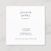 Minimalistische elegante moderne Sjabloon luxe Een Vierkante Visitekaartje (Achterkant)
