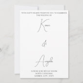 Minimalistische Elegante Moderne Trouw  Kaart (Voorkant)