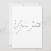 Minimalistische Elegante Moderne Trouw  Kaart (Achterkant)