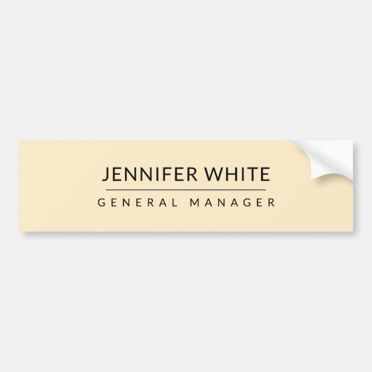 Minimalistische elegante moderne vlakte bumpersticker (Voorkant)