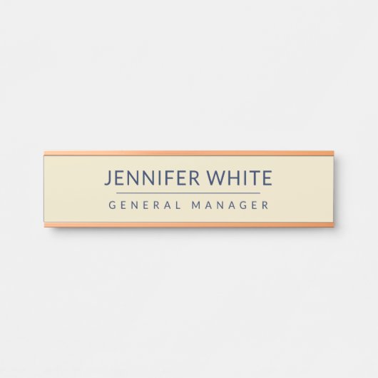 Minimalistische elegante moderne vlakte deurbordje (Voorkant)