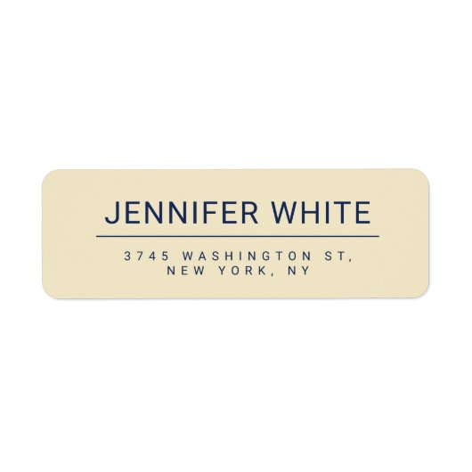 Minimalistische elegante moderne vlakte etiket (Voorkant)