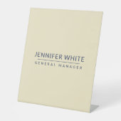 Minimalistische elegante moderne vlakte reclamebord met voetstuk (Voorkant)