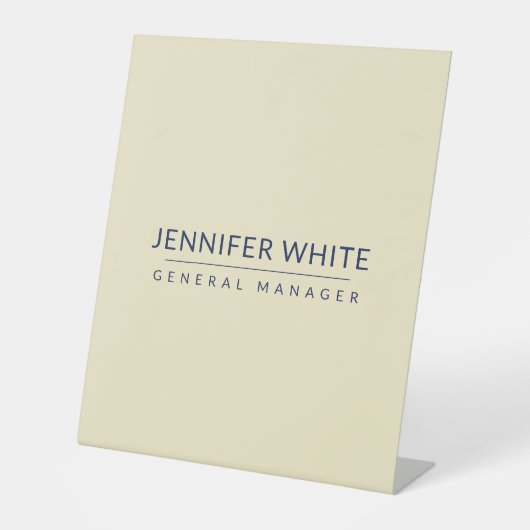 Minimalistische elegante moderne vlakte reclamebord met voetstuk (Voorkant)