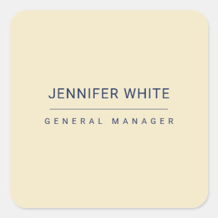 Minimalistische elegante moderne vlakte vierkante sticker