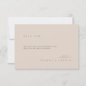 Minimalistische Elegante Moderne Voorstelkaart voo Kaart (Achterkant)