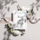 Minimalistische elegante moderne wieden kaart