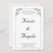 Minimalistische elegante moderne wieden kaart (Voorkant)