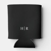 Minimalistische Elegante Monogram Blikjeskoeler (Achterkant)