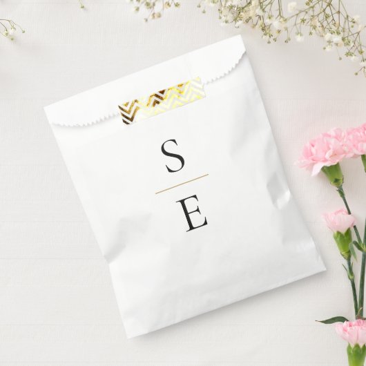 Minimalistische Elegante Monogram Bruiloft Bedankzakje (Gezegeld)