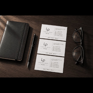 Minimalistische Elegante Monogram Zakelijke Kaart Visitekaartje