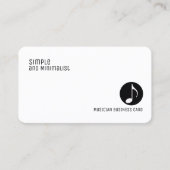 Minimalistische elegante muziek visitekaartje (Voorkant)