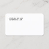 Minimalistische elegante muziek visitekaartje (Achterkant)