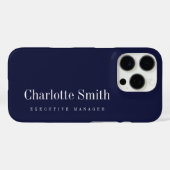 Minimalistische elegante naam voor klassieke profe Case-Mate iPhone case (Achterkant (horizontaal))