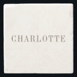 Minimalistische elegante naam voor klassieke profe stenen onderzetter<br><div class="desc">Diverse opties voor grootte en type,  eenvoudig te gebruiken Creatieprogramma. Je hoeft alleen de naam te wijzigen.</div>