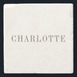 Minimalistische elegante naam voor klassieke profe stenen onderzetter<br><div class="desc">Diverse opties voor grootte en type,  eenvoudig te gebruiken Creatieprogramma. Je hoeft alleen de naam te wijzigen.</div>