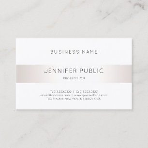 Minimalistische Elegante Nep Zilver Zakelijke Chic Visitekaartje