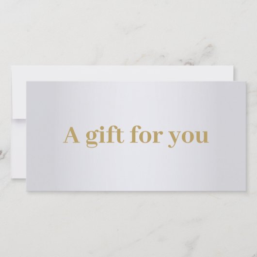 Minimalistische Elegante Nep Zilveren Gouden Zwart (Voorkant)