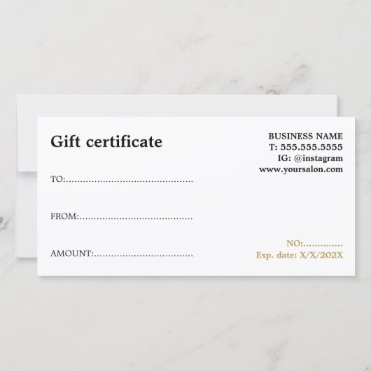 Minimalistische Elegante Nep Zilveren Gouden Zwart (Achterkant)