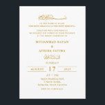 Minimalistische elegante Nikkah Arabisch Islamitis Kaart<br><div class="desc">Een prachtig ontworpen minimale islamitische huwelijksuitnodiging met Bismillah in het Arabisch voegt elegantie en zegeningen toe aan de speciale gelegenheid. Een huwelijksuitnodiging met dua maakt de aankondiging nog betekenisvoller en weerspiegelt liefde en gebeden voor de nieuwe reis van het paar. Of het nu gaat om een moderne islamitische huwelijksuitnodiging of...</div>