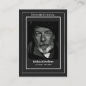 Minimalistische, elegante orthodoxe begrafenisgebe plaatskaartje (Voorkant)