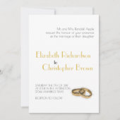 Minimalistische Elegante Ouders Huwelijk Kaart (Voorkant)