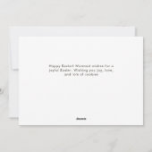 Minimalistische Elegante Paasfamilie met 10 foto's Feestdagenkaart (Achterkant)