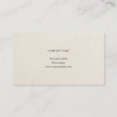 Minimalistische elegante papiertextuur Red Consult Visitekaartje (Achterkant)