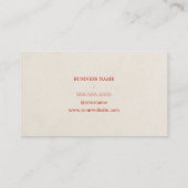 Minimalistische elegante papiertextuur Red Consult Visitekaartje (Achterkant)