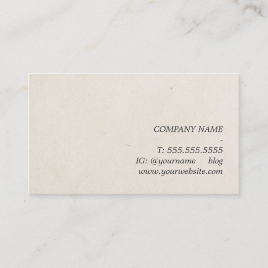 Minimalistische elegante papiertextuur Red Consult Visitekaartje (Achterkant)