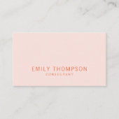 Minimalistische Elegante Pastel Consultant Visitekaartje (Voorkant)