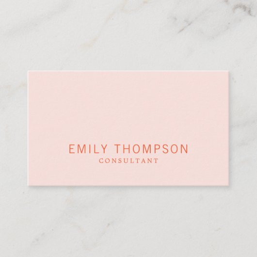 Minimalistische Elegante Pastel Consultant Visitekaartje (Voorkant)