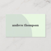 Minimalistische elegante pastel groen grijs consul visitekaartje (Voorkant)