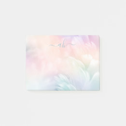 Minimalistische Elegante Pastel Regenboog Fluffy F Post-it® Notes