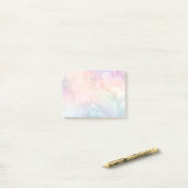 Minimalistische Elegante Pastel Regenboog Fluffy F Post-it® Notes (Op bureau)