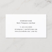 Minimalistische elegante pastel rood wit consultan visitekaartje (Achterkant)