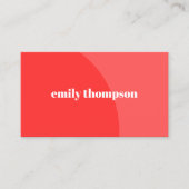 Minimalistische elegante pastel rood wit consultan visitekaartje (Voorkant)