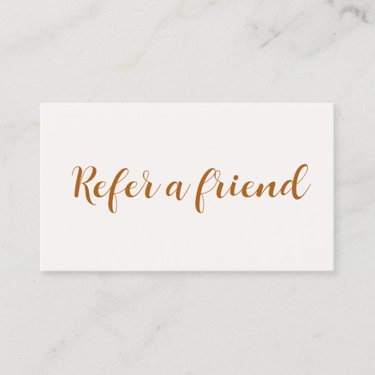 Minimalistische elegante pastel stijlvolle salon aanbevelingskaartje (Voorkant)