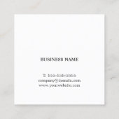 Minimalistische Elegante Pastel Witte Strepen Vierkante Visitekaartje (Achterkant)