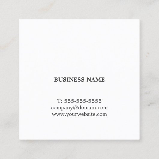 Minimalistische Elegante Pastel Witte Strepen Vierkante Visitekaartje (Achterkant)