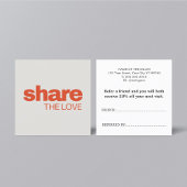 Minimalistische elegante pastelgedurfde schoonheid aanbevelingskaartje