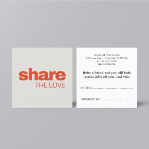 Minimalistische elegante pastelgedurfde schoonheid aanbevelingskaartje