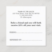 Minimalistische elegante pastelgedurfde schoonheid aanbevelingskaartje (Achterkant)